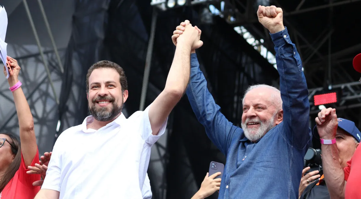 Boulos e Lula participaram de ato convocado por centrais sindicais pelo Dia do Trabalho Felipe Marques/Zimel Press/Estadão Conteúdo